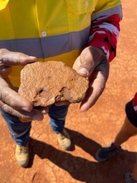 Searching for artefacts at Yantabulla.