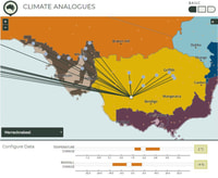 Map of climate analogues.