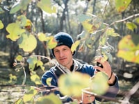 Ecologist Matt Appleby at Tarcutta Hills Reserve. Photo Annette Ruzicka.