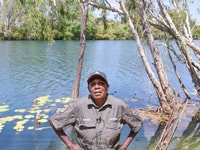 Arafura Swamp Ranger Mali Djarrbal at Djiḻpin (Goyder River).