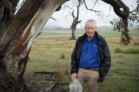 Simon Cameron on his Kingston property in the Tasmanian Midlands.
