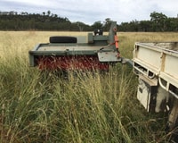 Brush harvester, specially made to work with native seeds