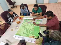 Fish River Rangers and Traditional Owners gather in March for fire planning. Photo Rhys Swain.