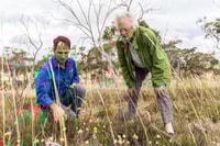 Matt Appleby with Midlands and MCF farmer Valerie Le Maitre. By Amelia Caddy