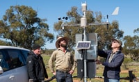 Weather station at Charles Darwin Reserve.
