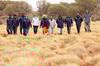 Birriliburu rangers, Vanessa Westcott & Hamish Morgan. Photo Annette Ruzicka.