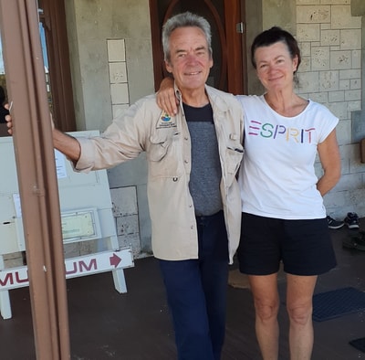 Volunteers Rex George and Gail Holt.