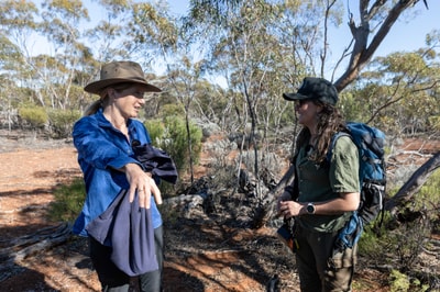 Dr Katherine Moseby with Tiahni Adamson.