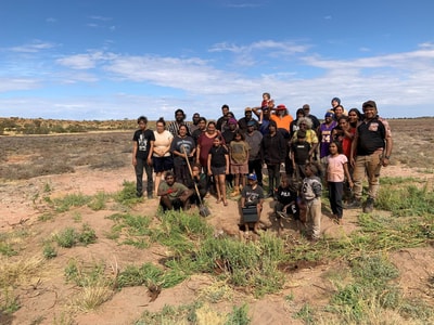 Long Family at a soak that they found and cleaned out.