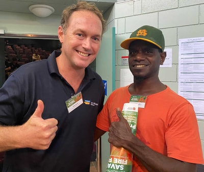 Rhys Swain (Bush Heritage National Fire Program Manager) and Stuart Brooks (Fish River Ranger).