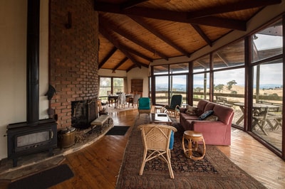 Informal lounge area with view.