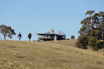 Walking up to the Round House. Photo Rebecca Spindler