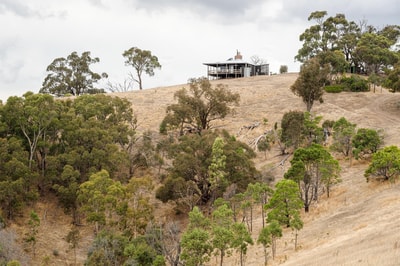 View of the Round House from the valley below.