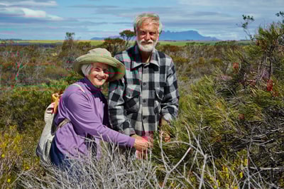 Bill and Jane Thomson, owners of Yarraweyah Falls.