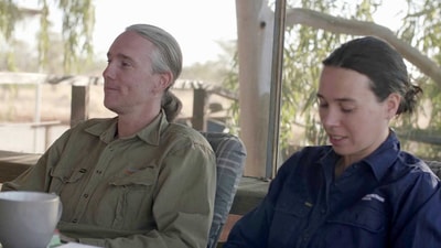 Staff at Ethabuka Reserve - Kyle Barton and Helene Aubault.