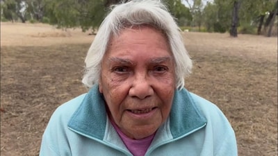 An Aboriginal elder sharing her story for NAIDOC week.